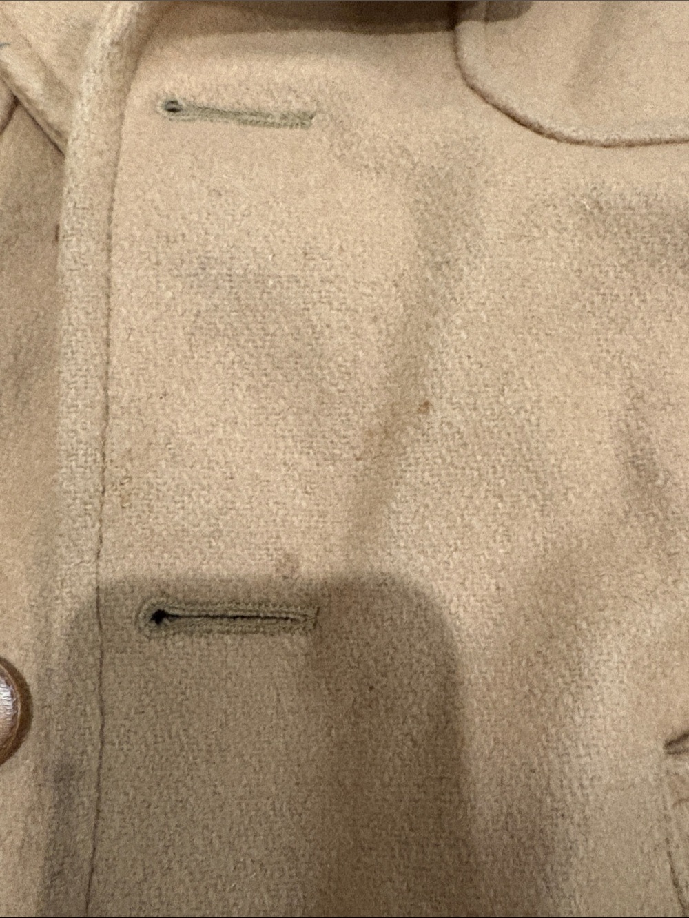 Weatherpal  by Lee War Vintage  Camel Wool Blend Coat with Orange Quilted Lining - Picture 9 of 11
